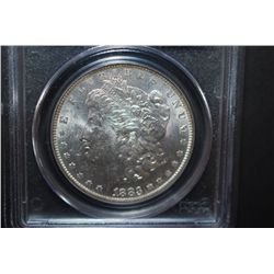 1883-O US Silver Morgan $1; PCGS Graded MS62; EST. $55-70