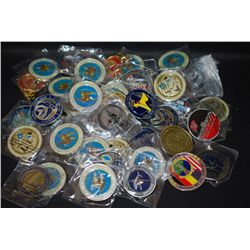 Military Challenge Coin; Various Dates, Bases, People, Etc.; Lot of 50; EST. $200-400