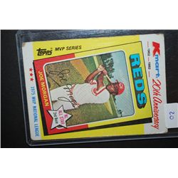 1982 MLB Joe Morgan Cincinnati Reds 20th Anniversary 1975 MVP NL League Baseball Trading Card; EST. 