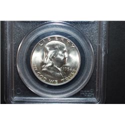 1954-S US Ben Franklin Half Dollar; PCGS Graded MS65; EST. $30-50