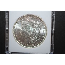 1886 US Silver Morgan $1; MCPCG Graded MS63; EST. $45-65