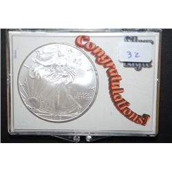 2010 US Silver American Eagle $1 In Congratulations! Holder; 1 Oz. Fine Silver; EST. $40-60