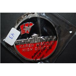 Karen Wagner High School Spirit Coin Key Chain; EST. $5-10
