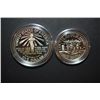 Image 2 : 1986-S US Liberty Commemorative Two-Coin Proof Set In Velvet Box; Ellis Island $1 & Nation Of Immigr