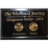 Image 1 : 2004 US Westward Journey Sacagawea $1 Coin Set In Display Case; P&D Mints; EST. $5-10