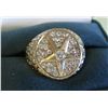 Image 1 : .50 CARAT DIAMOND 14K GOLD MENS STAR RING, 16 GRAMS GOLD
