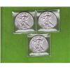 THREE .999 PURE SILVER ONE TROY OZ 2010 AMERICAN EAGLES