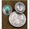 Image 2 : Sterling Silver & Turquoise Concho Earrings