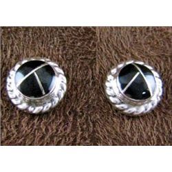 Sterling Silver & Onyx Earrings