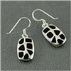 Image 1 : Sterling Silver &   Onyx Inlay Earrings