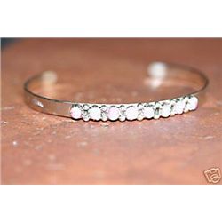 Zuni Native American Indian Created Opal (Oct Birthstone) Bracelet Signed LS