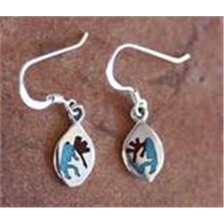Sterling Silver Kokopelli Earrings