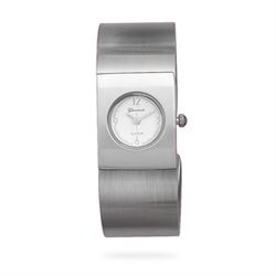 Pewter Round Face cuff Watch