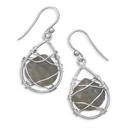 Wire Wrap Labradorite Earrings