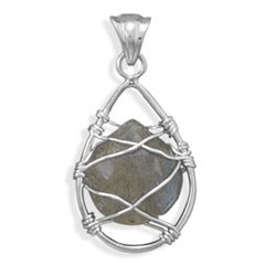 Wire Wrap Labradorite Pendant