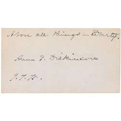 Women's Rights: Anna E. Dickinson