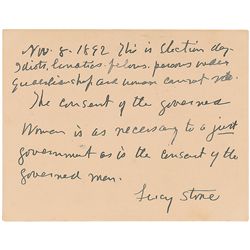Women's Rights: Lucy Stone