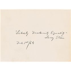 Women's Rights: Lucy Stone