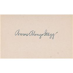 Amos Alonzo Stagg, Sr and Jr