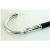 Image 1 : AN EDWARDIAN EBONISED WALKING STICK the silver handle with ribbon and harebell garland, date mark in