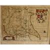 A HAND COLOURED ANTIQUE MAP of the East Riding of Yorkshire, bears Coats of Arms of the Earles of "H