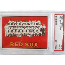 1967 TOPPS #604 RED SOX TEAM CARD PSA 7 NM