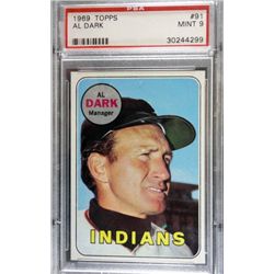 1969 TOPPS #91 AL DARK PSA MINT 9
