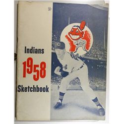 1958 CLEVELAND INDIANS SKETCH BOOK EX