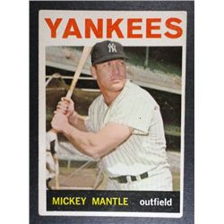 1964 TOPPS #50 MICKEY MANTLE LIGHT BORDER CREASE