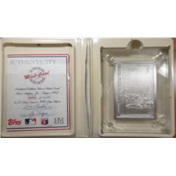 1992 Highland Mint Ken Griffey Jr .999 Silver Card (4.25 t oz)