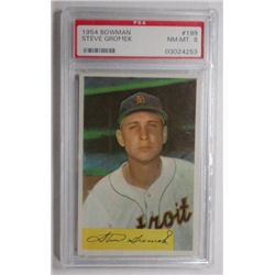 1954 Bowman #199 Steve Gromek PSA 8 NMMT