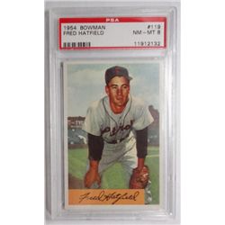 1954 Bowman #119 Fred Hatfield PSA 8 NMMT