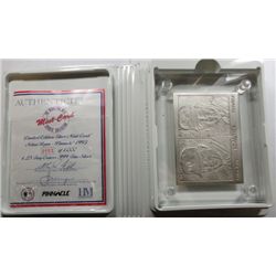 1993 Pinnacle NOLAN RYAN Highland Mint .999 SILVER Card