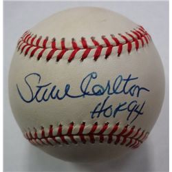 STEVE CARLTON AUTOGRAPHED BASEBALL HOF 94