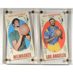 1969/70 TOPPS BASKETBALL #1 CHAMBERLAIN & #25 ALCINDOR