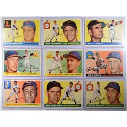 25-1955 TOPPS BASEBALL CARD LOT EX-VGEX