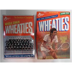 2-WHEATIES BOXES ARTHUR ASHE & REDMAN CHAMPION