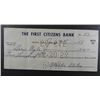 Image 1 : WALT ALSTON SIGNED CHECK