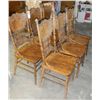 Image 1 : Oak Press Back Chairs 6