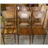 Image 2 : Oak Press Back Chairs 6