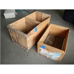 2 wood boxes