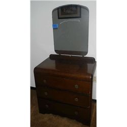 Waterfall Vanity 3 Drawer Dresser