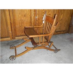 Antique Baby Chair and Stroller Combination