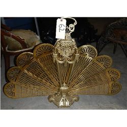 Brass Fire Place Gate folds out