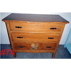 3 Drawer antique dresser