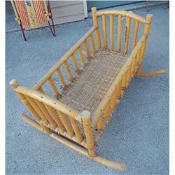 Bamboo and Wicker Baby Cradle