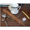 Image 1 : Antique Straight Razor, Strop, Shaving Mug