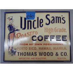 Uncle Sam's Roasted Coffee Tin Sign