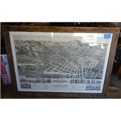 1890 Map of Helena, Mont. by Kessler's Brewery