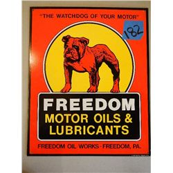 Freedom Motor Oils Sign
